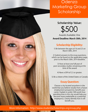 Odenza Marketing Group Scholarship